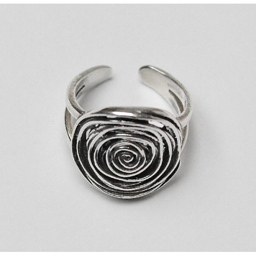 anillo plata espiral ajustable